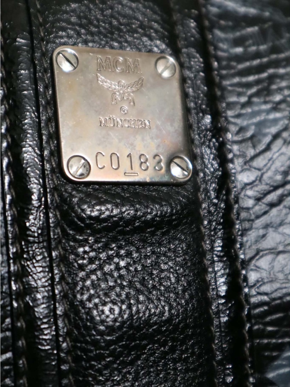 Authentic MCM Mini Boston Satchel in Black Visetos - Picture 4 of 11